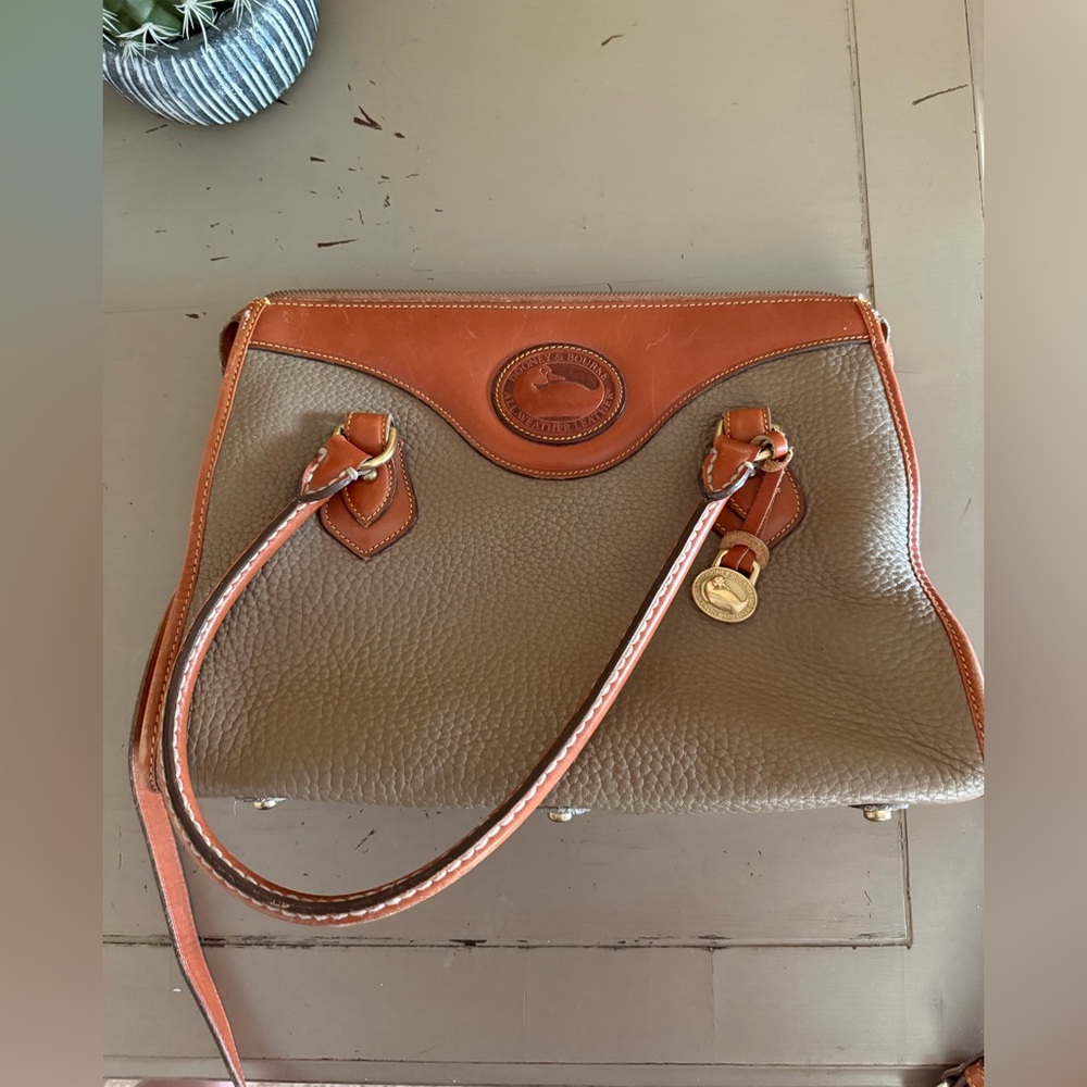 Dooney & Bourke Brown and Tan Leather Shoulder Bag
